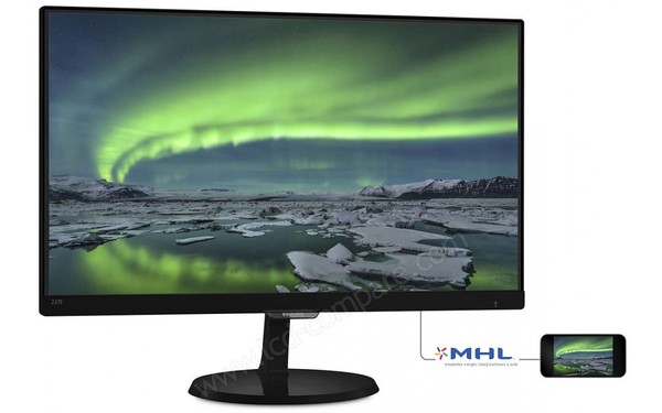 PHILIPS 237E7QDSB - Vue 3/4 gauche