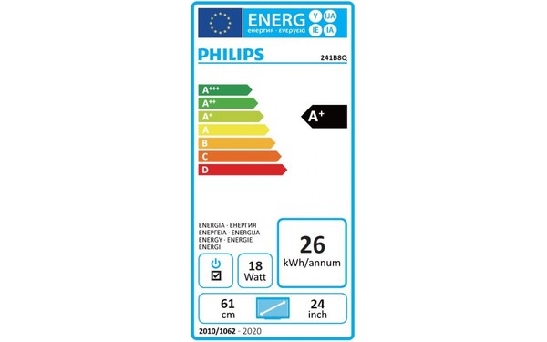 PHILIPS 241B8QJEB - &Eacute;tiquette &eacute;nergie
