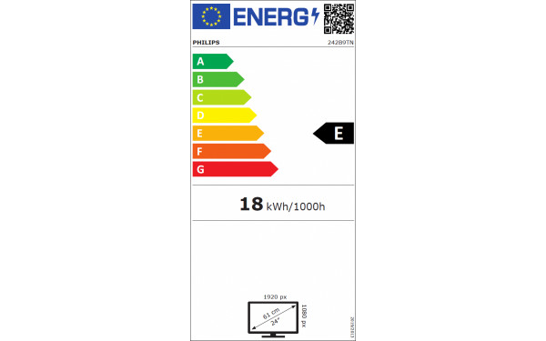 PHILIPS 242B9TN - &Eacute;tiquette &eacute;nergie v2