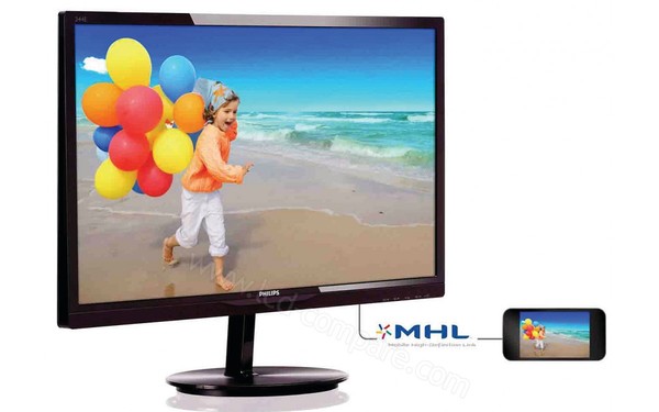 PHILIPS 244E5QHAD - Vue 3/4 gauche