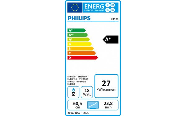 PHILIPS 245B1 - &Eacute;tiquette &eacute;nergie