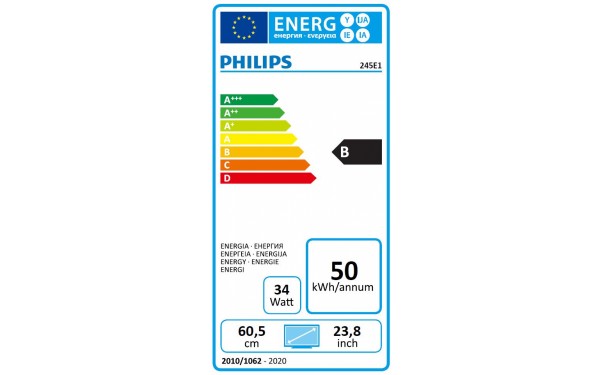 PHILIPS 245E1S - &Eacute;tiquette &eacute;nergie