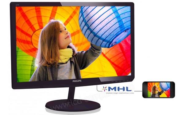 PHILIPS 247E6QDSD - Vue 3/4 gauche