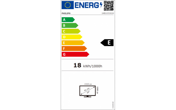 PHILIPS 24B1U5301H - &Eacute;tiquette &eacute;nergie v2