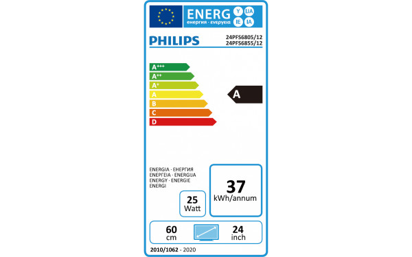 PHILIPS 24PFS6805 - &Eacute;tiquette &eacute;nergie