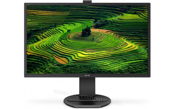 PHILIPS 271B8QJKEB - Vue de face avec cam&eacute;ra ouverte