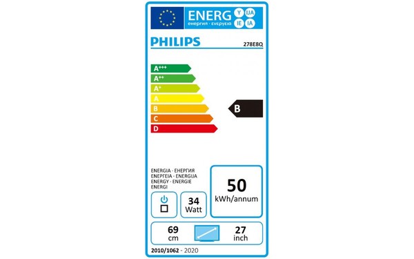 PHILIPS 278E8QJAB - &Eacute;tiquette &eacute;nergie
