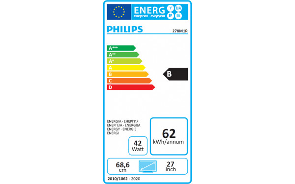 PHILIPS 278M1R - &Eacute;tiquette &eacute;nergie