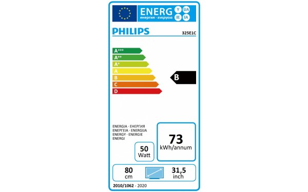 PHILIPS 325E1C - &Eacute;tiquette &eacute;nergie