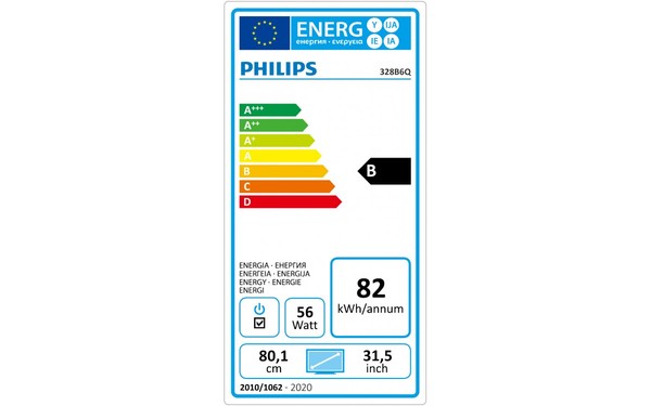 PHILIPS 328B6QJEB - &Eacute;tiquette &eacute;nergie