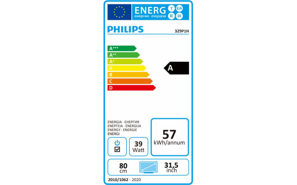 PHILIPS 329P1H - &Eacute;tiquette &eacute;nergie