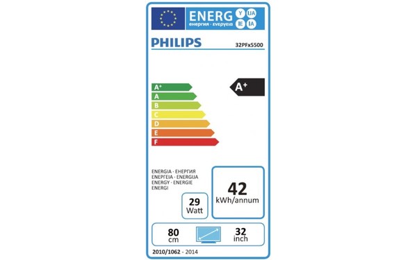 PHILIPS 32PFH5500 - &Eacute;tiquette &eacute;nergie