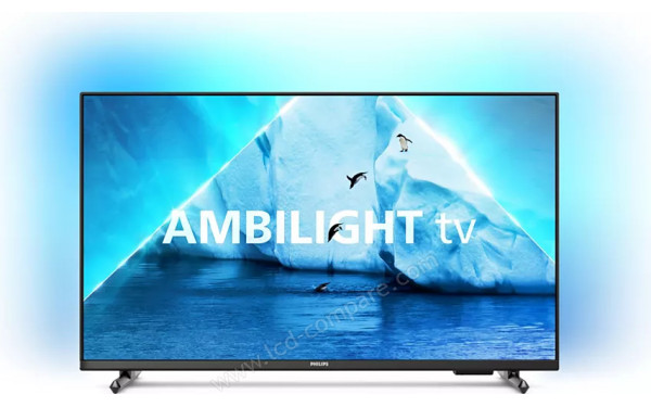 PHILIPS 32PFS6908 - Vue de face avec ambilight
