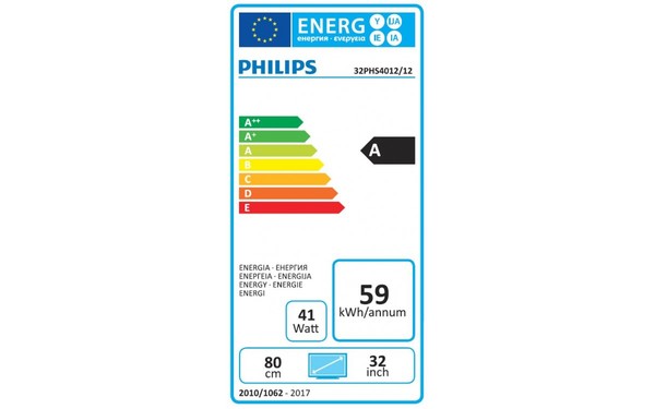 PHILIPS 32PHS4012 - &Eacute;tiquette &eacute;nergie