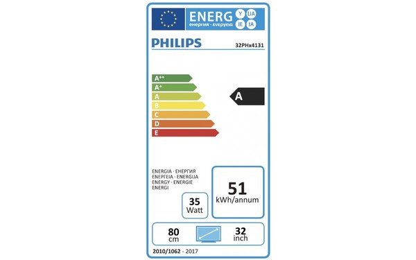 PHILIPS 32PHS4131 - &Eacute;tiquette &eacute;nergie