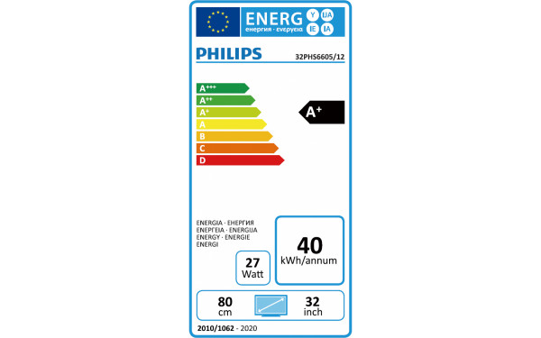 PHILIPS 32PHS6605 - &Eacute;tiquette &eacute;nergie