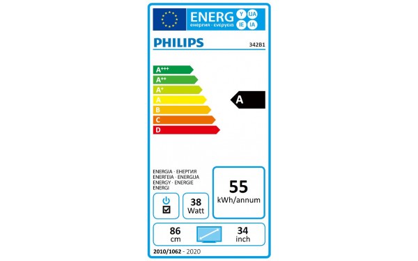 PHILIPS 342B1C - &Eacute;tiquette &eacute;nergie