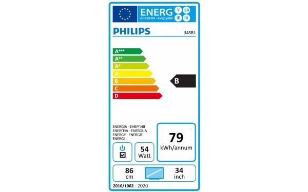 PHILIPS 345B1C - &Eacute;tiquette &eacute;nergie