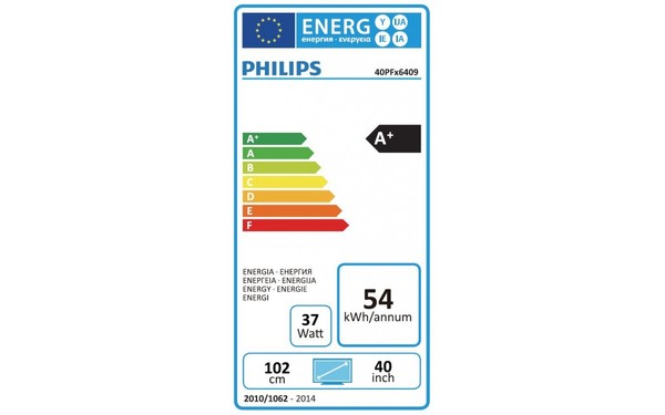 PHILIPS 40PFK6409 - &Eacute;tiquette &eacute;nergie