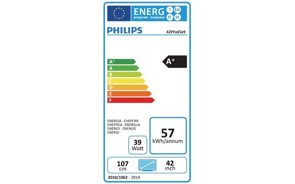PHILIPS 42PFK6549 - &Eacute;tiquette &eacute;nergie