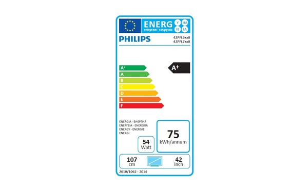 PHILIPS 42PFL7008S - &Eacute;tiquette &eacute;nergie