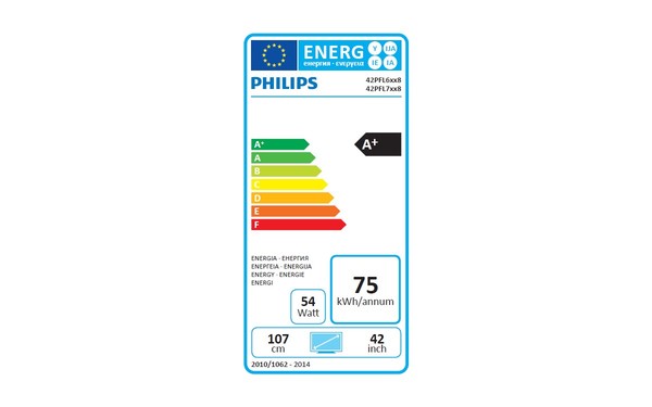 PHILIPS 42PFL7108H - &Eacute;tiquette &eacute;nergie