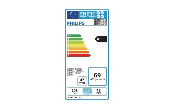 PHILIPS 43PFS5503 - &Eacute;tiquette &eacute;nergie