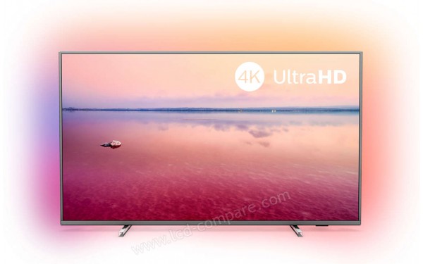 PHILIPS 43PUS6754 - Vue de face avec ambilight
