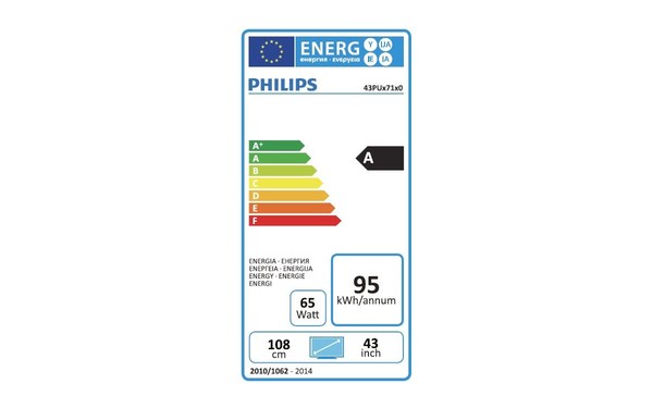 PHILIPS 43PUS7150 - &Eacute;tiquette &eacute;nergie