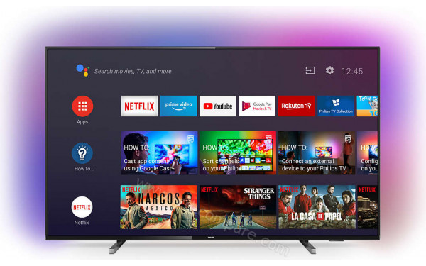 PHILIPS 43PUS7805 - Vue de face interface Android