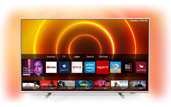 PHILIPS 43PUS7855 - Vue de face interface Saphi