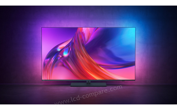 PHILIPS 43PUS8818 - Vue de face avec ambilight
