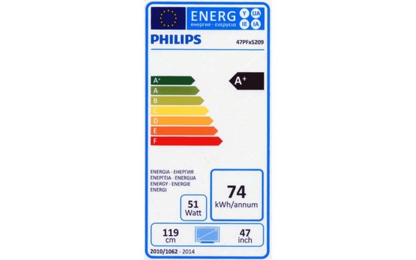 PHILIPS 47PFH5209 - &Eacute;tiquette &eacute;nergie