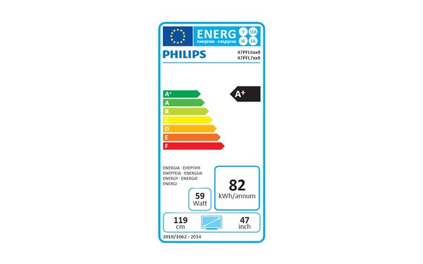 PHILIPS 47PFL7108H - &Eacute;tiquette &eacute;nergie
