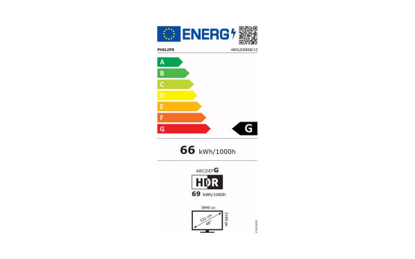 PHILIPS 48OLED808 - &Eacute;tiquette &eacute;nergie v2