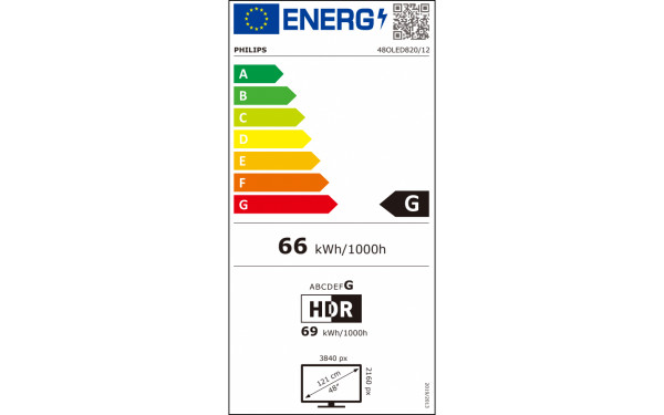 PHILIPS 48OLED820 - &Eacute;tiquette &eacute;nergie v2