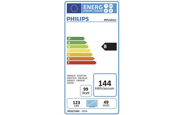 PHILIPS 49PUS6581 - &Eacute;tiquette &eacute;nergie