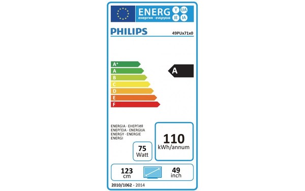 PHILIPS 49PUS7150 - &Eacute;tiquette &eacute;nergie