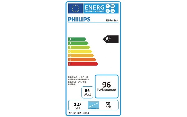 PHILIPS 50PFK4309 - &Eacute;tiquette &eacute;nergie