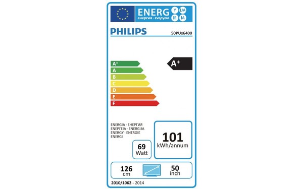 PHILIPS 50PUH6400 - &Eacute;tiquette &eacute;nergie