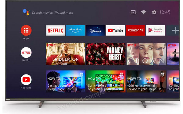 PHILIPS 50PUS8106 - Vue de face interface Android