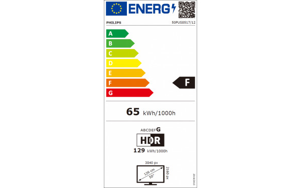 PHILIPS 50PUS8517 - &Eacute;tiquette &eacute;nergie v2