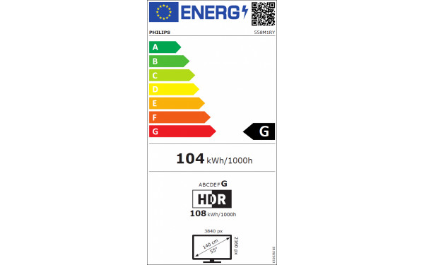 PHILIPS 558M1RY - &Eacute;tiquette &eacute;nergie v2