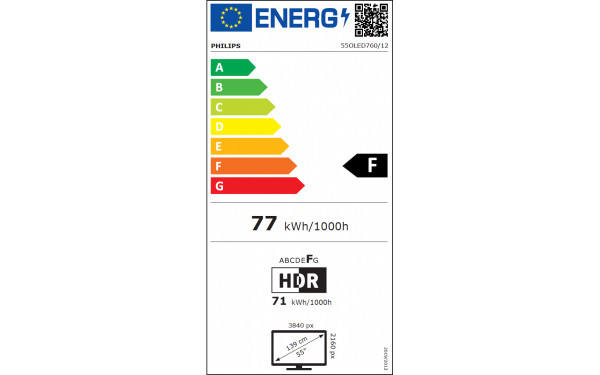 PHILIPS 55OLED760 - &Eacute;tiquette &eacute;nergie v2