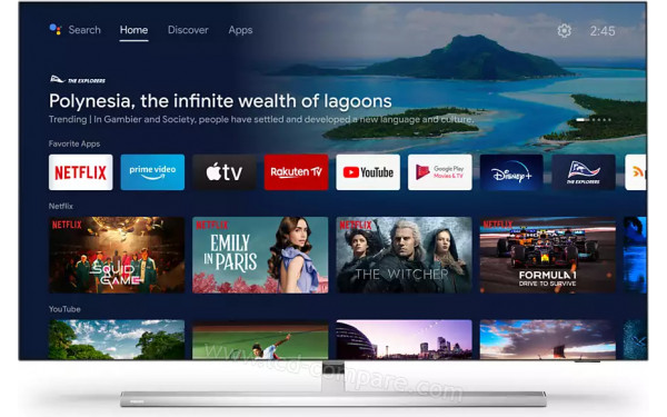 PHILIPS 55OLED887 - Vue de face Android