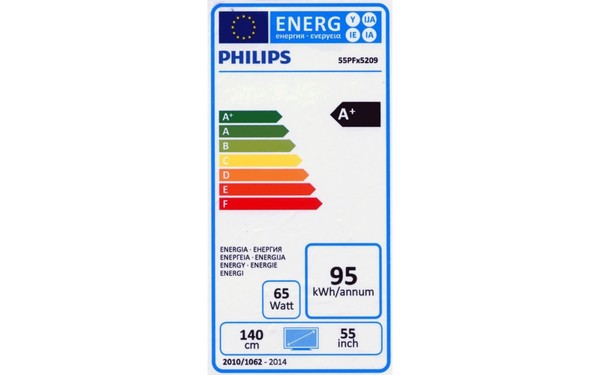 PHILIPS 55PFH5209 - &Eacute;tiquette &eacute;nergie