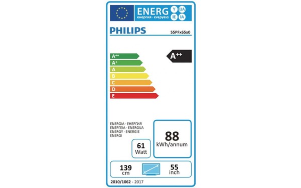 PHILIPS 55PFK6550 - &Eacute;tiquette &eacute;nergie