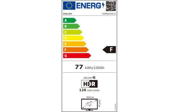 PHILIPS 55PML8709 - &Eacute;tiquette &eacute;nergie v2