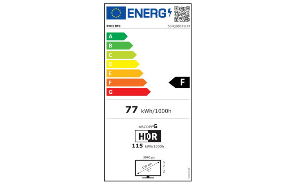 PHILIPS 55PQS8631 - &Eacute;tiquette &eacute;nergie v2