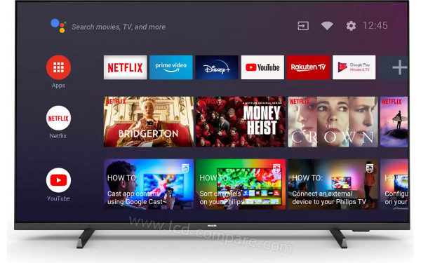 PHILIPS 55PUS7406 - Vue de face interface Android